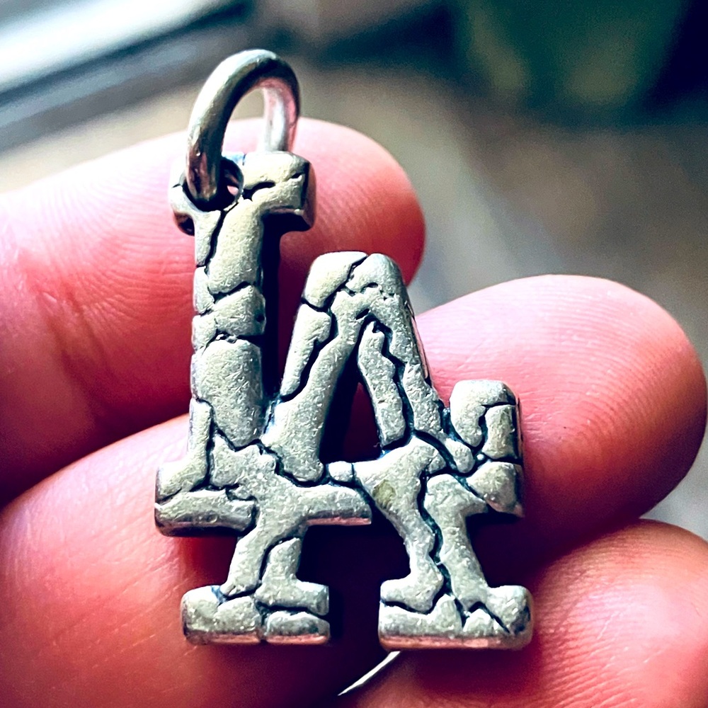 1980’s Dodgers Custom Made Sterling Silver Pendant Unisex LA Los Angeles